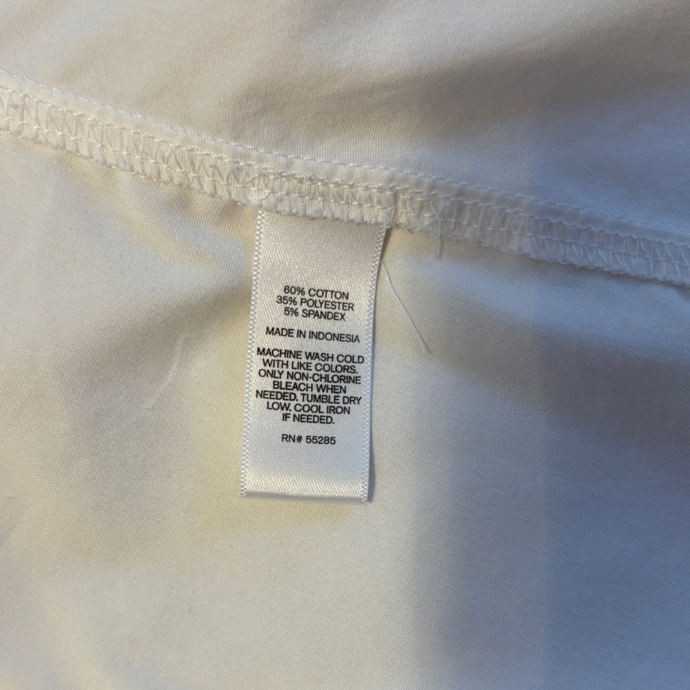 Express White Ruffled Blouse - stretch - Picture 7 of 7